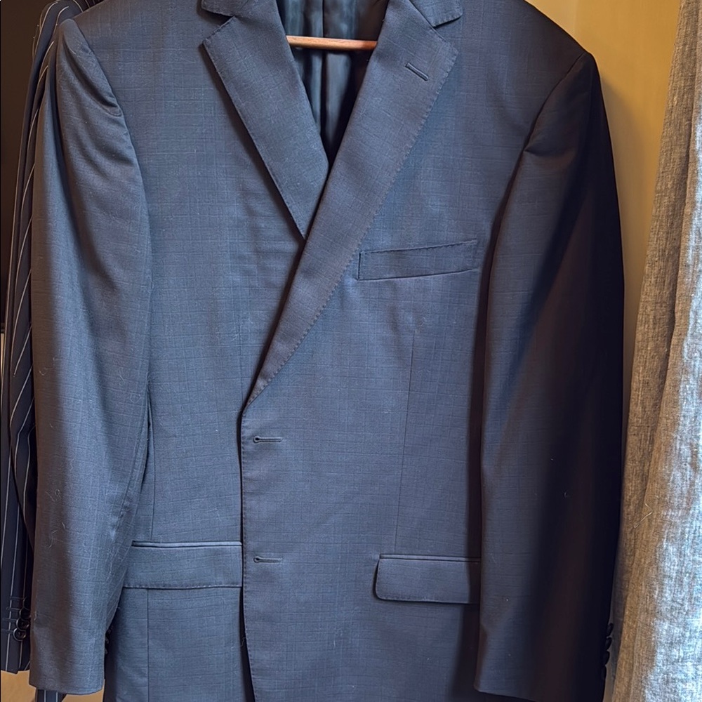 Zegna Black blazer with Notched Lapels and Classic Fit.